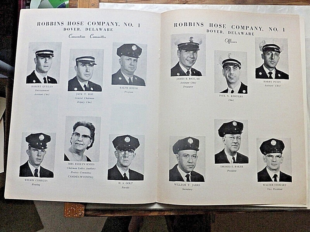 1961 Delaware Vol Firemen's Assoc.Convention Program. Dover-Robbins Hose Co.Host