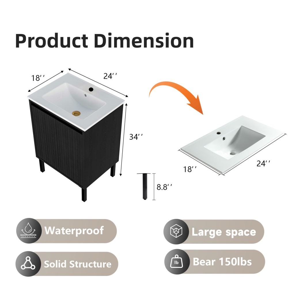 Bathroom Vanity W Sink Floor Standing Structure