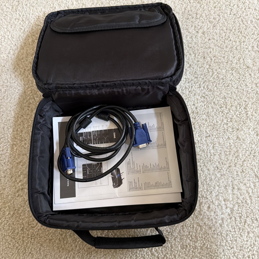 Dell M410HD Projector w/ Remote Control, Cables, & Carrying Case