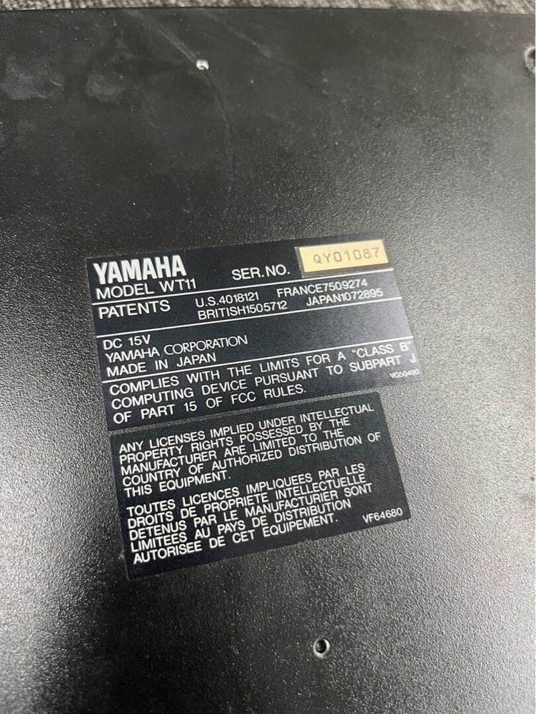 YAMAHA Wind Synthesizer WX11 & WT11 Set