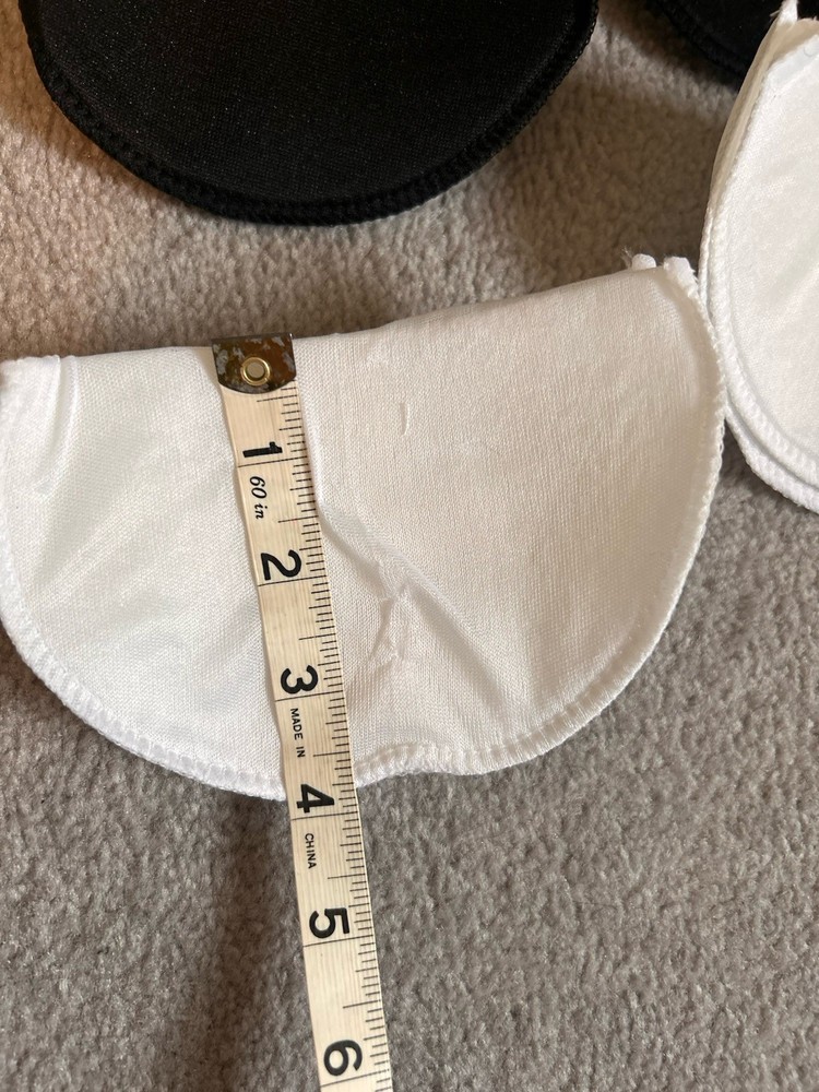 WOMENS BRA INSERTS PADDING BLACK & WHITE SET REMOVABLE CUPS / INSERTS