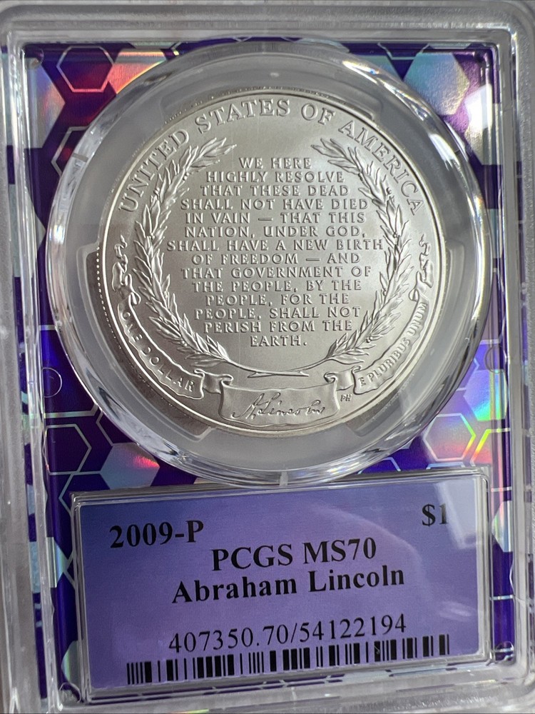 2009 P Lincoln $1 Silver Bicentennial PCGS MS 70 “BERT” Label Custom Case