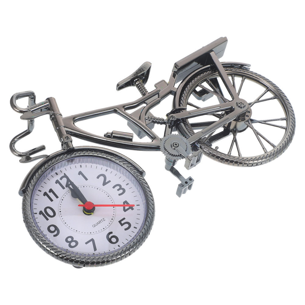 1PC Bicycle Alarm Clock Retro Creative Clock Desktop Vintage Clock Desktop Decor