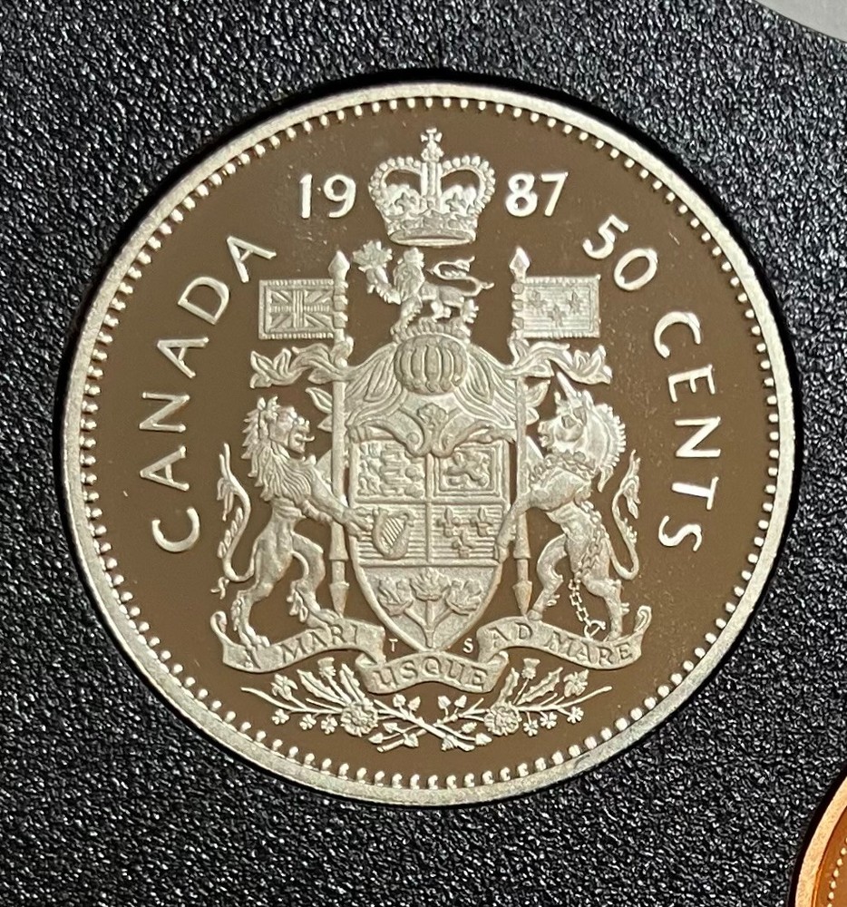 1987 Canada Proof Frosted 50 Cents