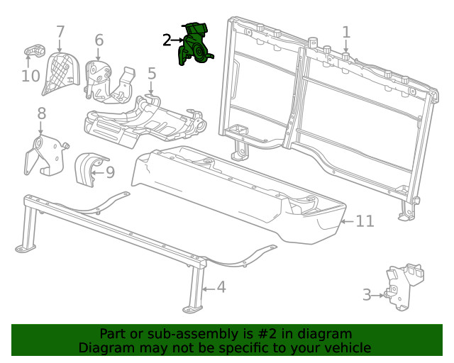 Genuine GM Seat Back Frame Bracket 87855455