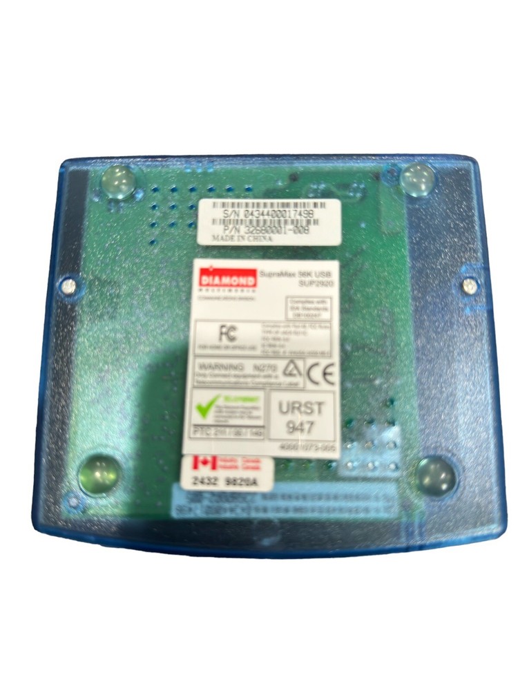 Diamond SupraMax External 56K USB Fax Modem Open Box