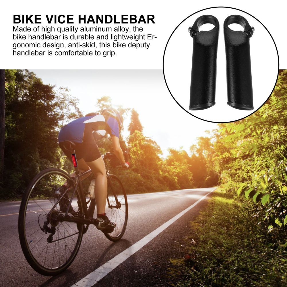 1 Pair Durable Handlebar Aluminum Alloy Auxiliary Handlebar (Black)