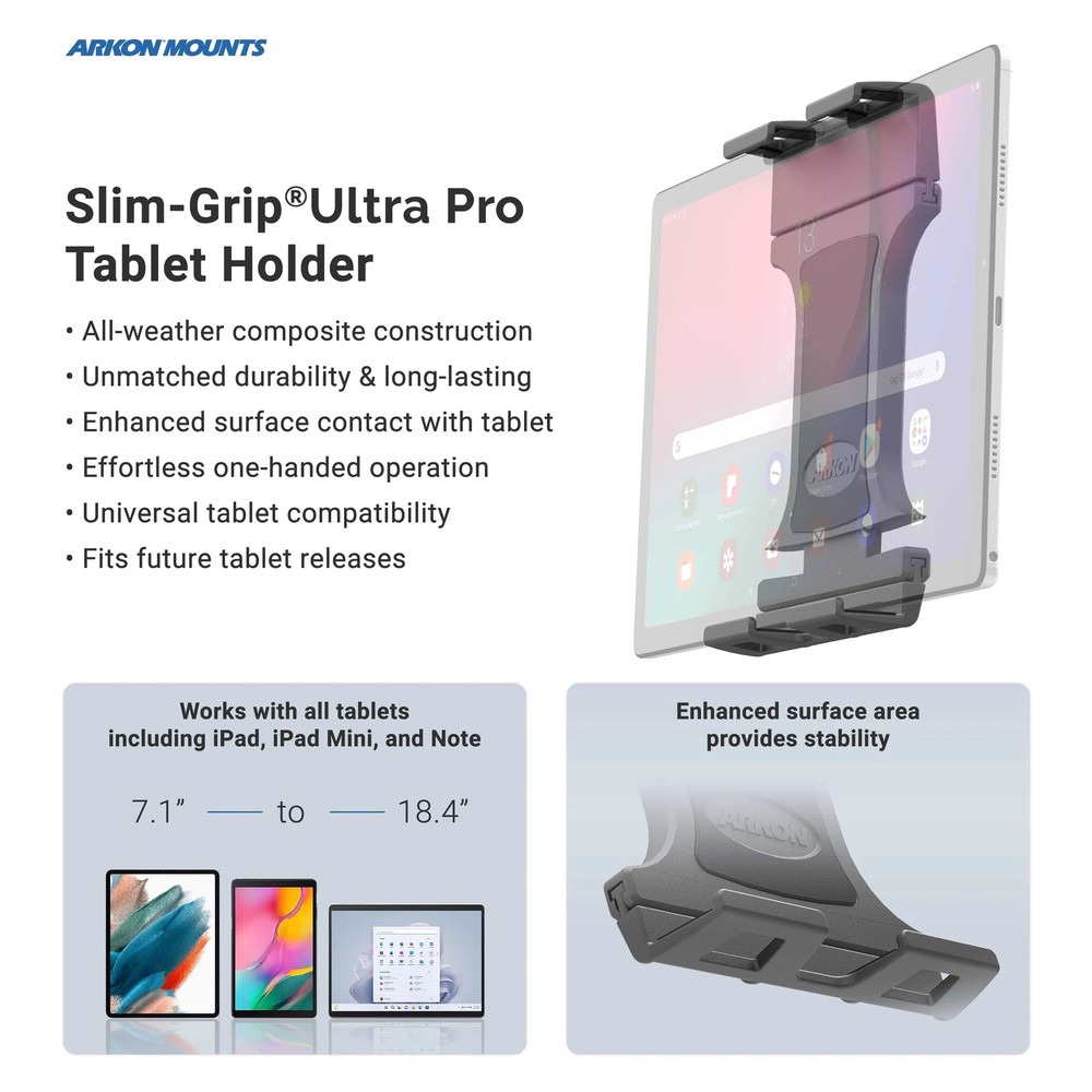 Arkon AV5510 SkyHold™ Windshield Dual Suction Cup Tablet Mount