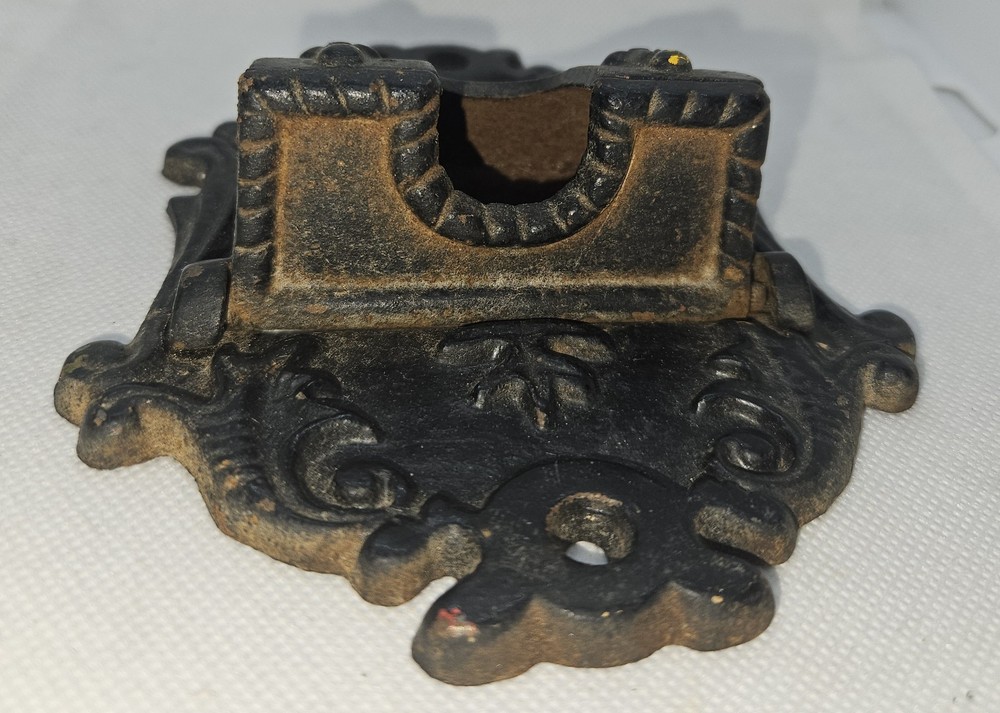 Wilton Matchbox Holder Cast Iron Victorian Wall-Mounted
