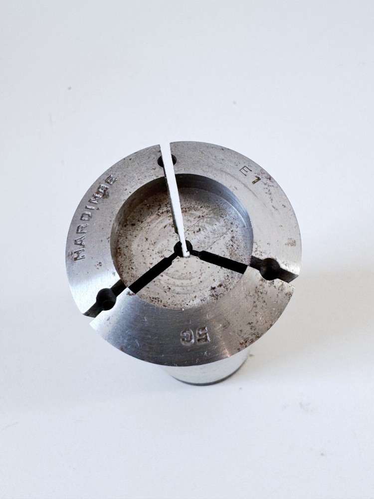 .866" E1 HARDINGE EMERGENCY 5C Round Collet External & Internal Threads 3 Slots