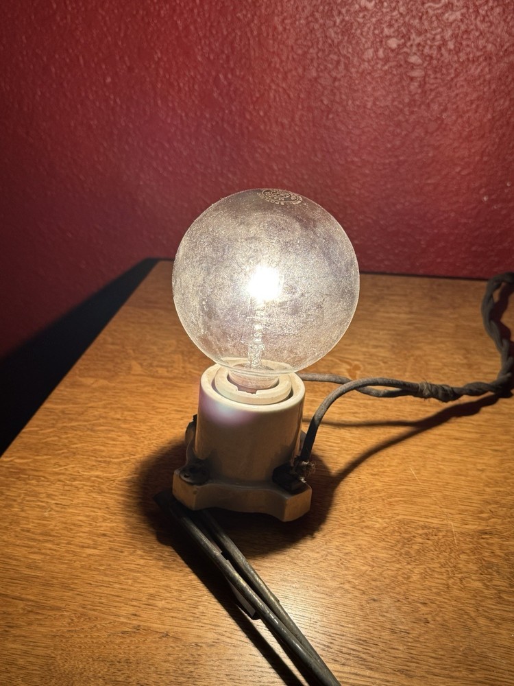 Antique Perkins Brand Light With Large Switch