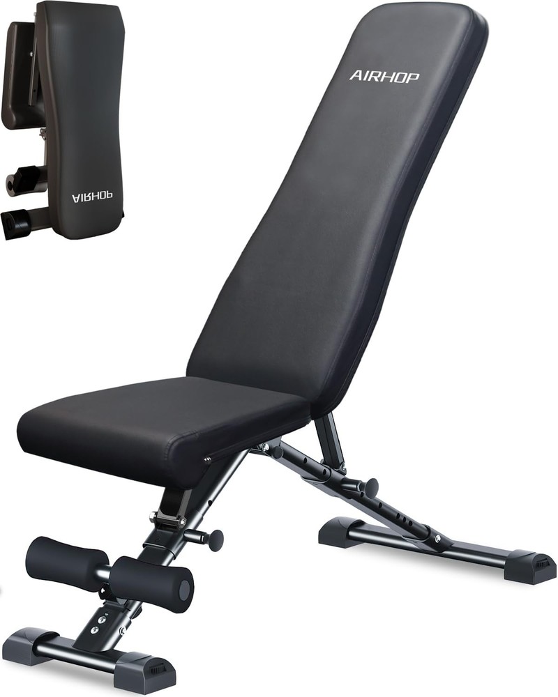 Upgraded Adjustable Weight Bench, Bench Press Full Body Workout, Quick Fold S...