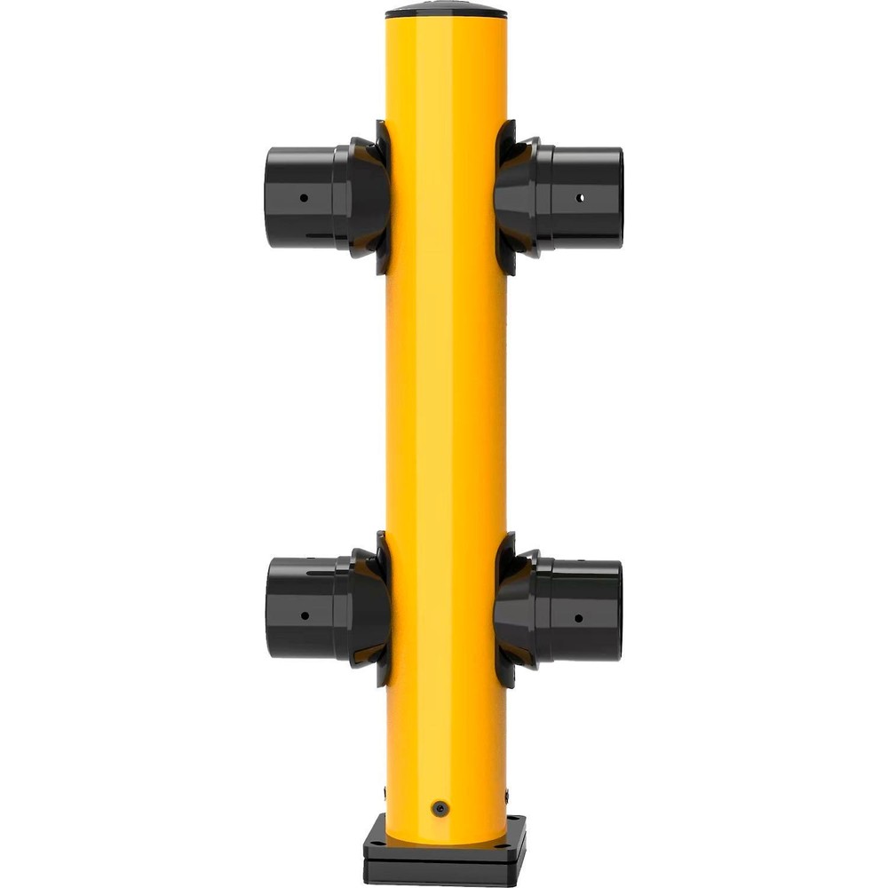Global Industrial Middle Post for Protective Plastic Guard Rails 42"H Yellow