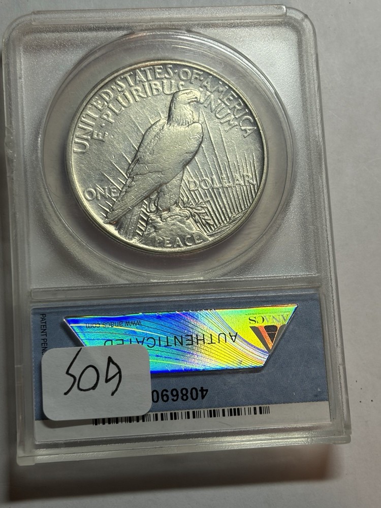1921 Peace Silver Dollar ANACS VF30 Nice Original High Relief Peace