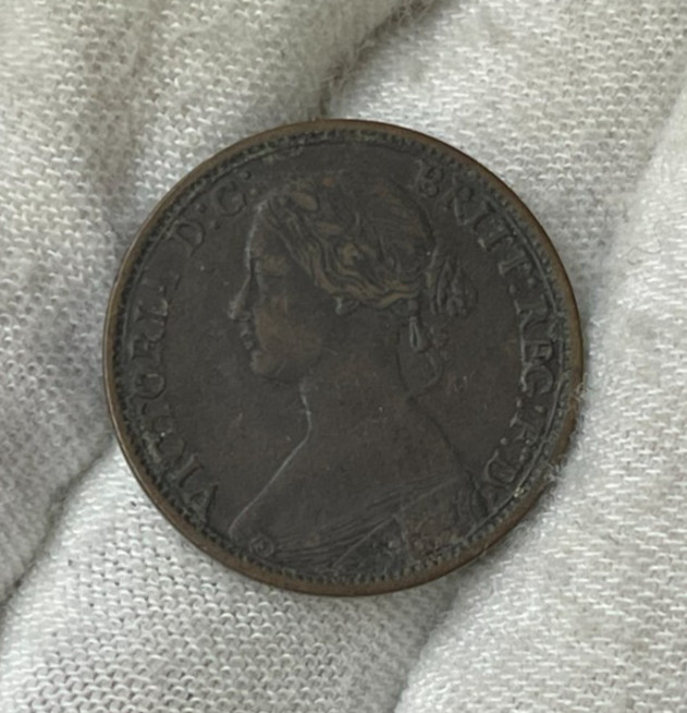 1864 Nova Scotia Half Cent Coin Great Condition
