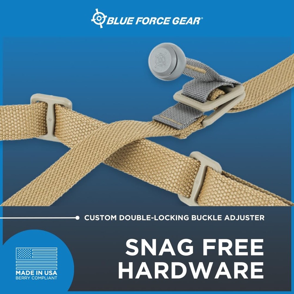 Blue Force Gear GMT Sling - Adjustable Nylon Strap with Secure Double-Locking Bu