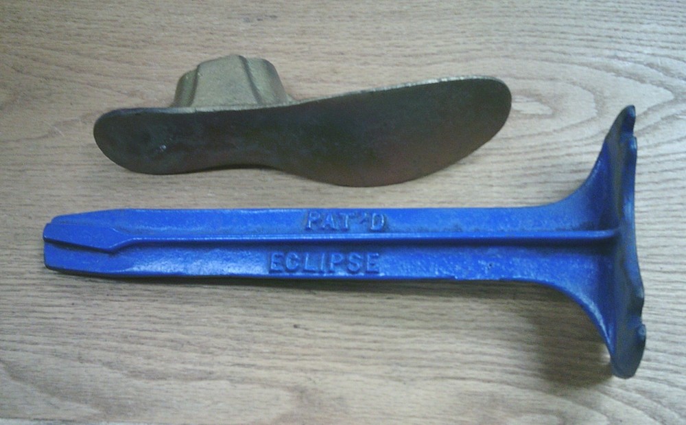 Antique Eclipse Cast Iron Cobblers Shoe Anvil & Last