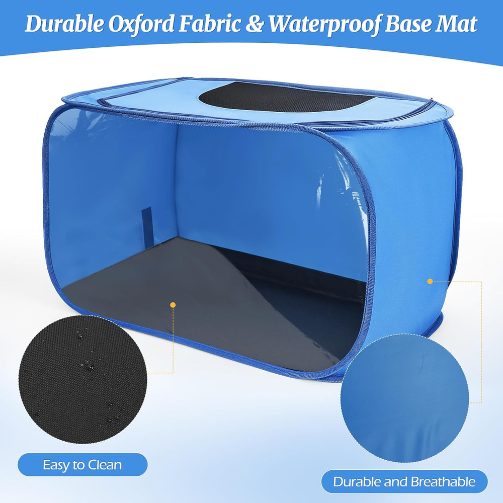 Chicken Brooder Box for Chicks Pop up Chick Kit with Clear Window Waterproof Mat
