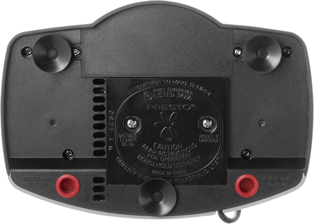 08800 EverSharp Electric Knife Sharpener 2-Stage System Silver/Black