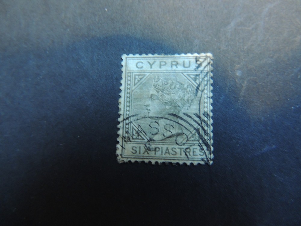 1882-86 Cyprus 6pi olive-grey Used