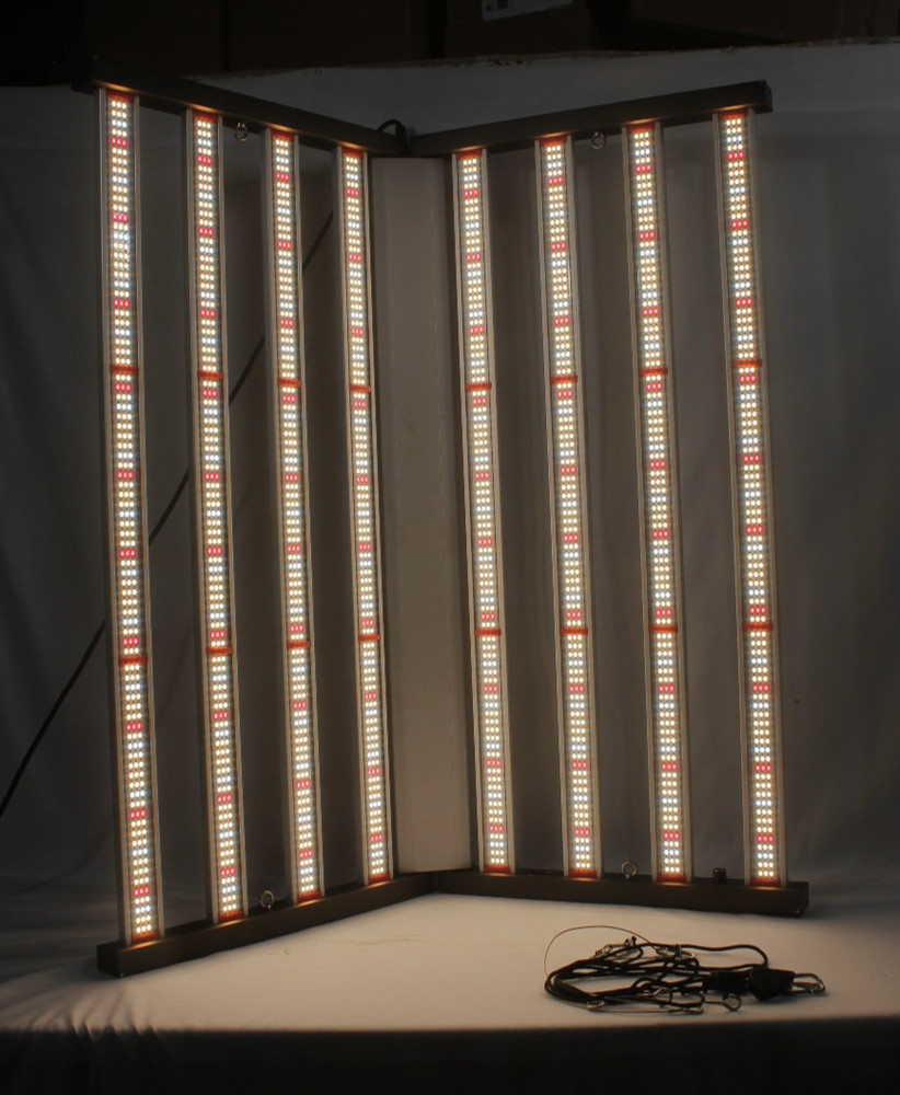 650w Full Spectrum LED Grow Light 8 bars Dimmable Hydroponics