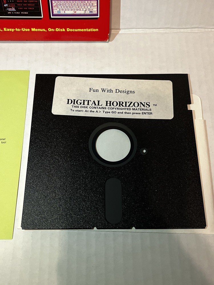 2 Digital Horizons Shareware Floppy Disk IBM Compatibles Fun With Designs Paint