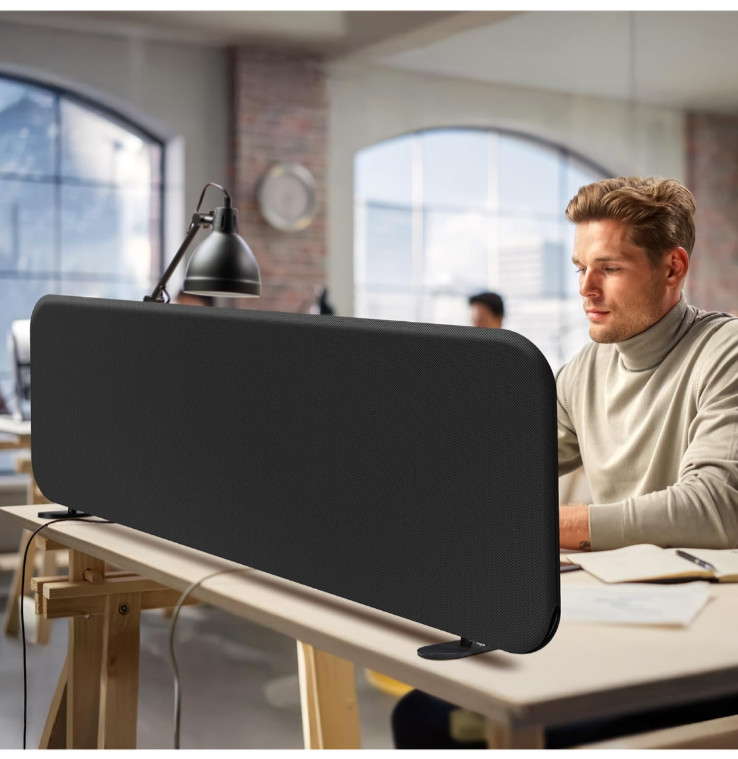 Desk Divider, Movable Desk Panel Privacy Partition for Home Office, Student, ...