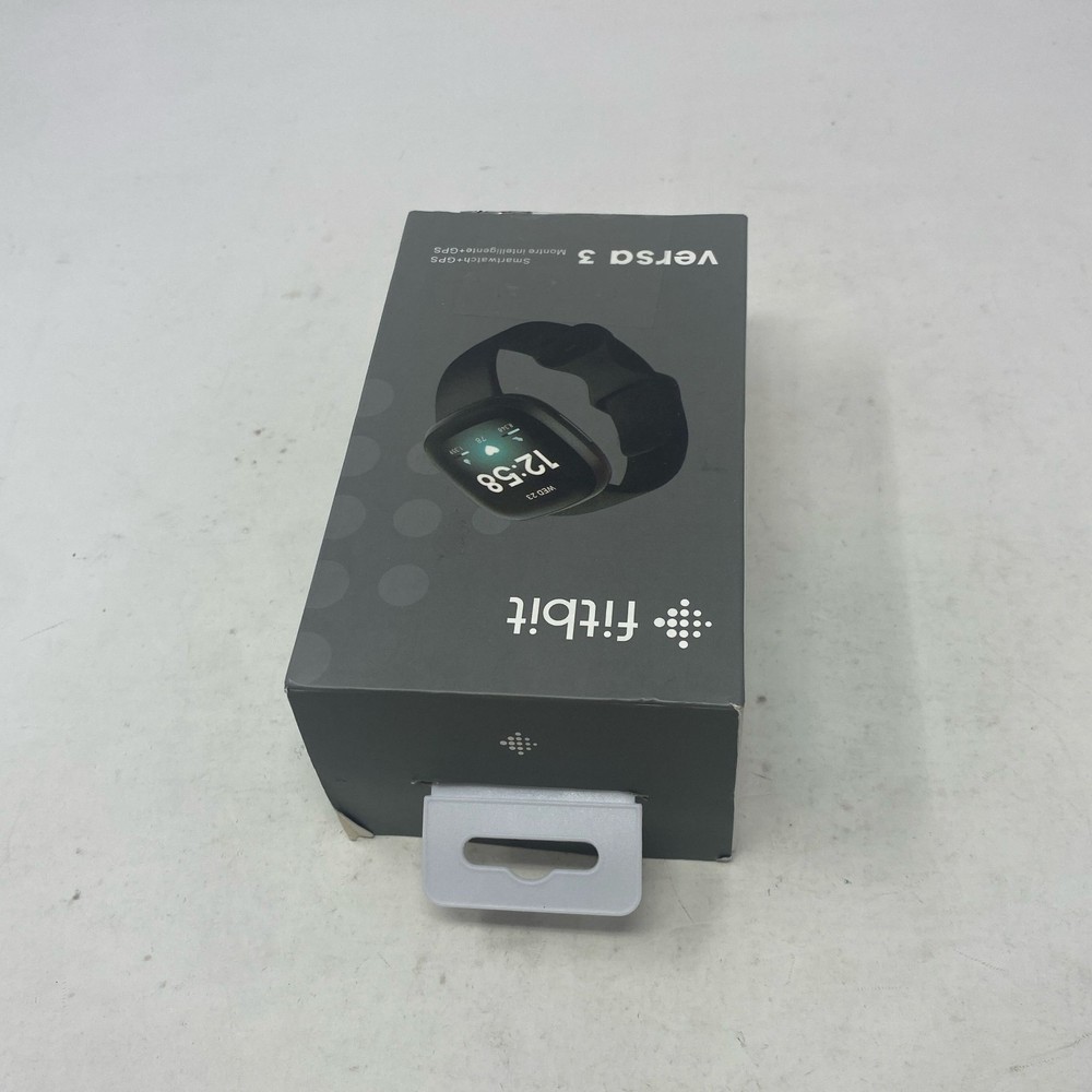 Fitbit Versa 3 Smartwatch + GPS - Black (S/L Bands)