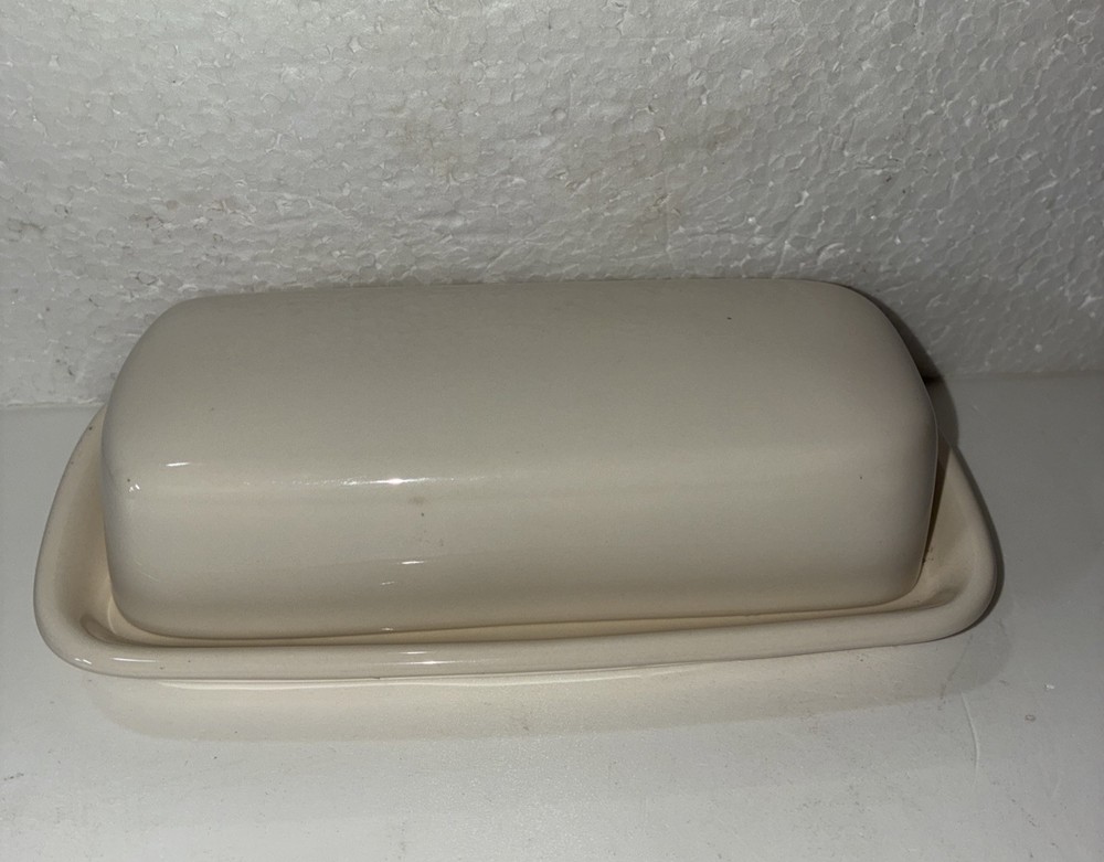 Corelle Coordinates Stoneware Butter Dish with Cover Solid White