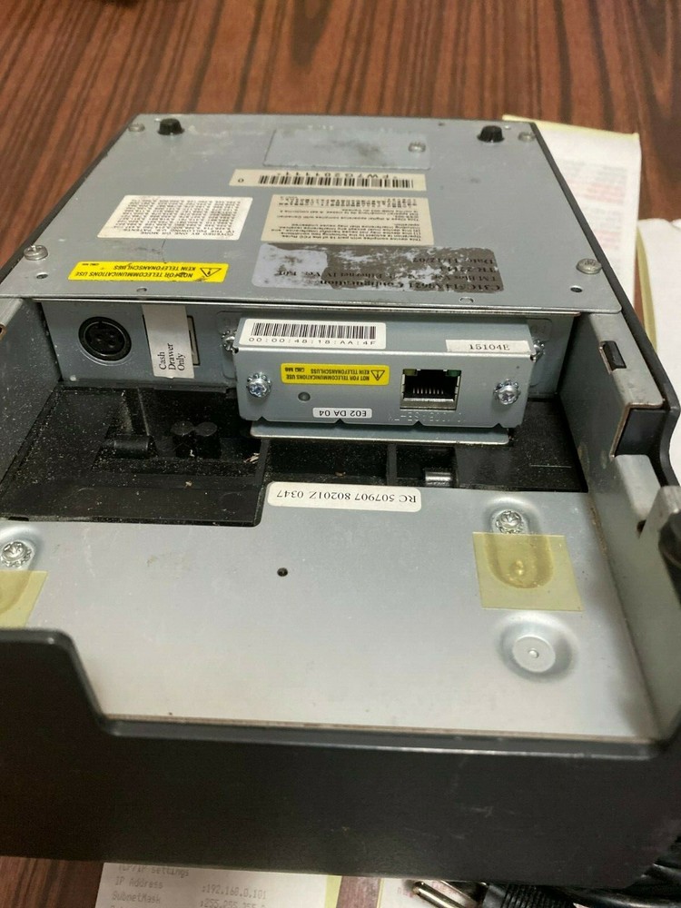 EPSON TM-U220B Ethernet KITCHEN RECEIPT POS PRINTER POWER SUPPLY Auto-Cut