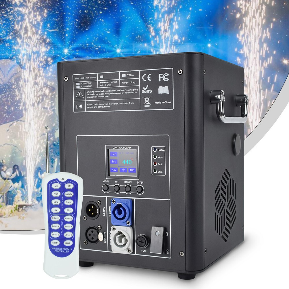 2PCS 750W Cold Spark Machine Firework Machine DMX Wedding Stage Effect Machine