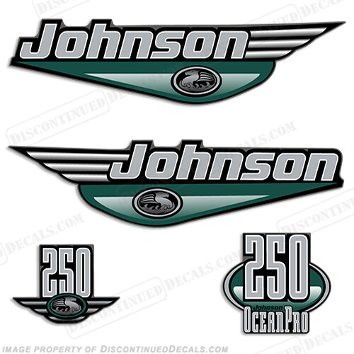 Fits Johnson 250hp OceanPro Decals - Forest Green