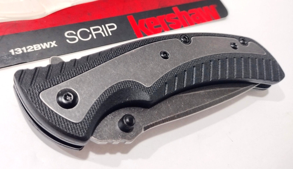 KERSHAW KS1312 Black SCRIP Spring Open Assisted Tactical Folding Pocket Knife