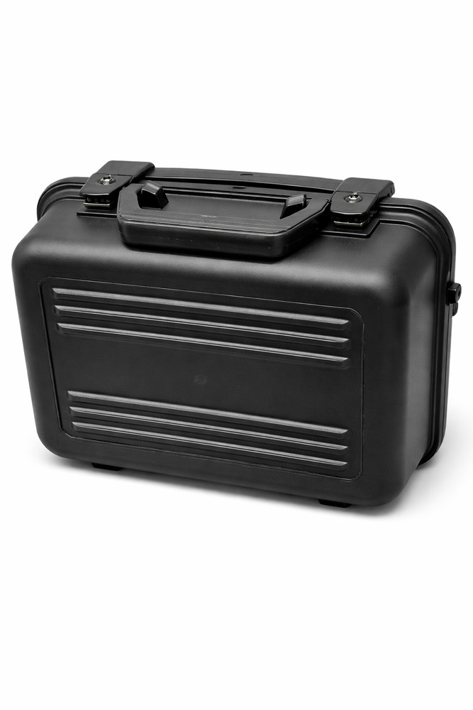 Black Lockable Dry Box Case Waterproof Storage w/ Foam Insert & Keys