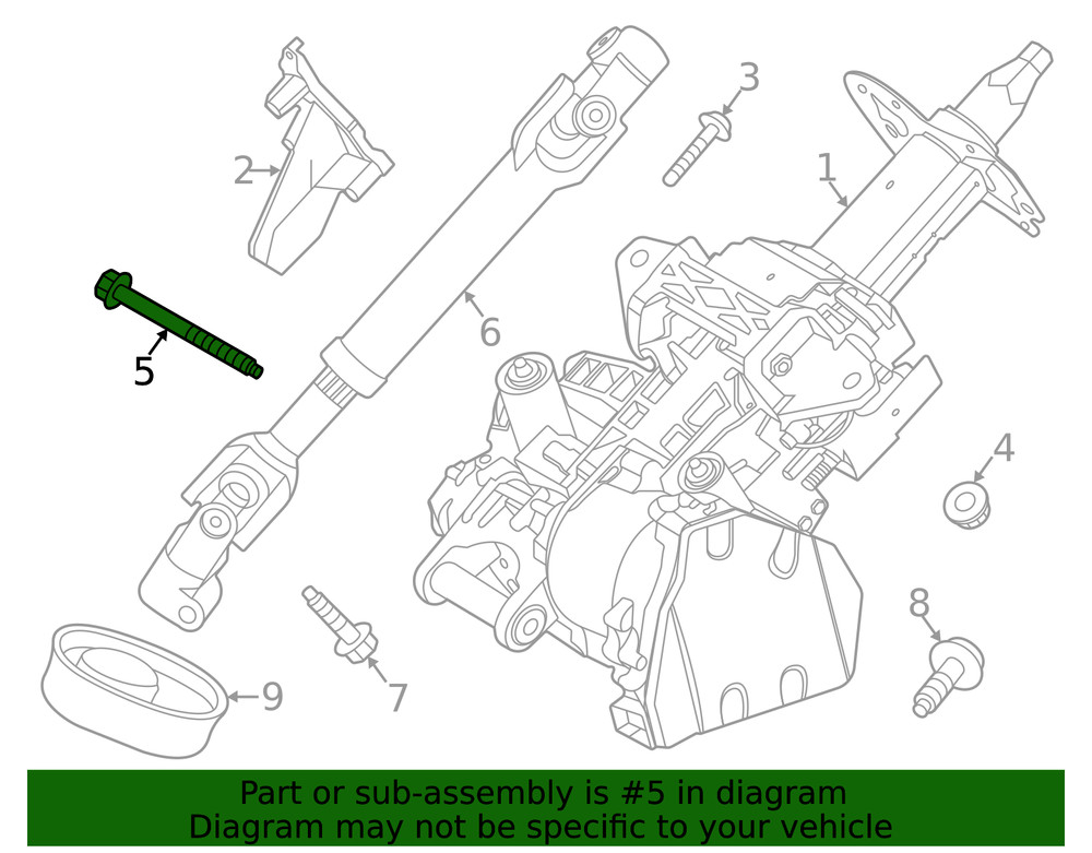 Genuine Ford Column Assembly Bolt W718581S442