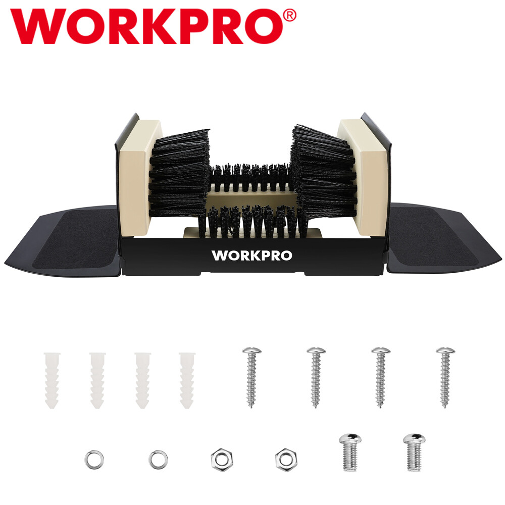WORKPRO Boot Scrubber Heavy Duty Boot Cleaning Scraper Brush Shoe Mud Clean Tool