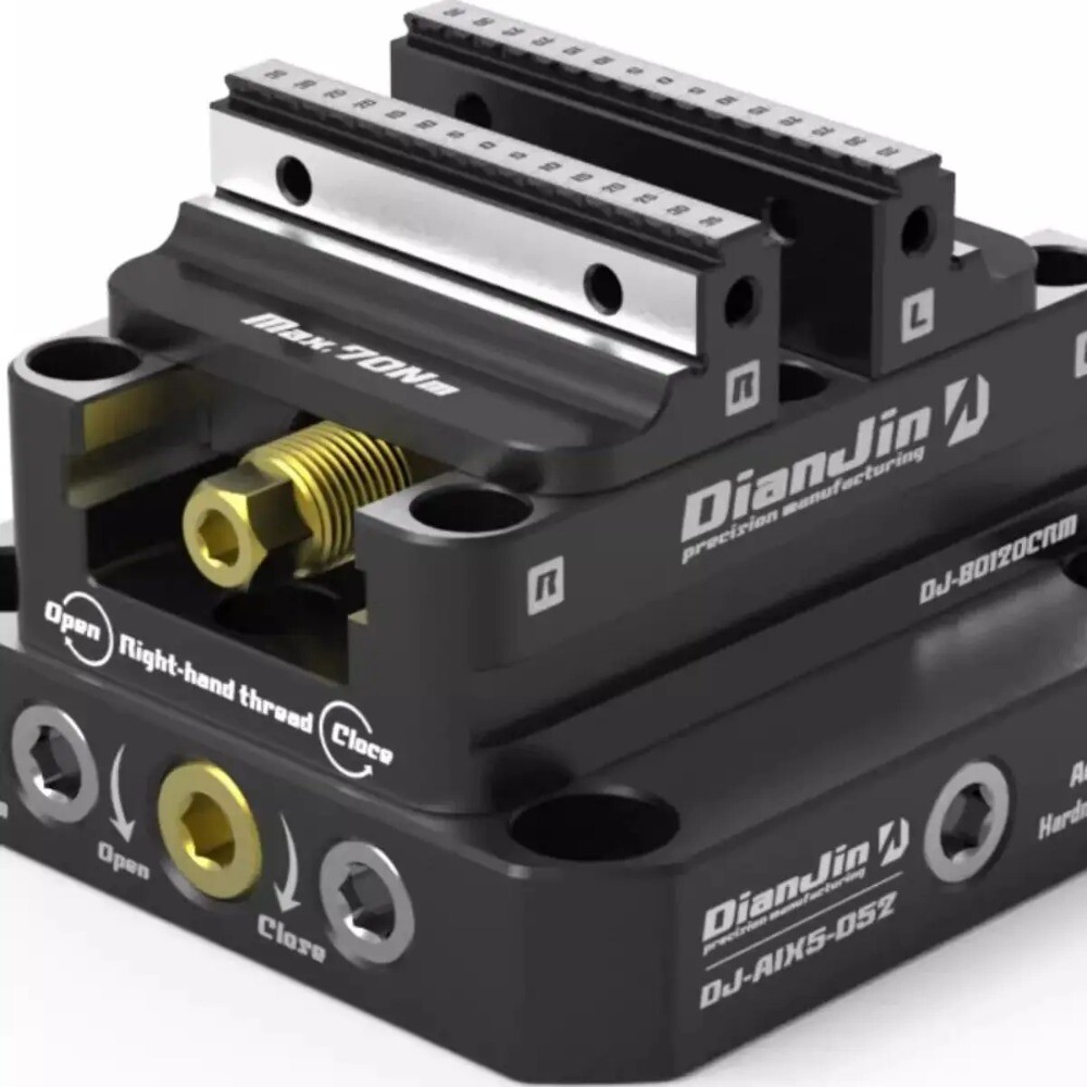 Four 、Five-axis Fixture Self-centering Vise Zero-point Quick-change Four-axis