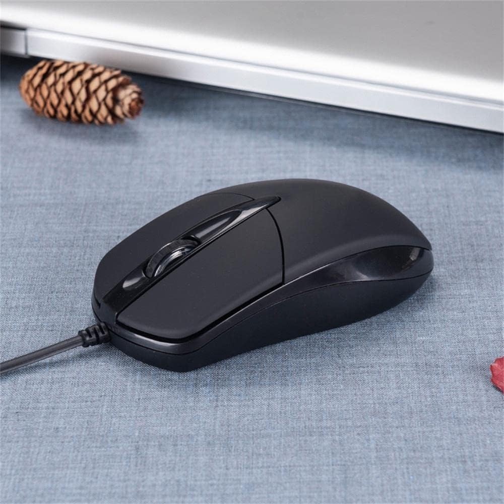 USB 2.0 Optical Wired Scroll Wheel Mouse PC Laptop Notebook Desktop Black Mice