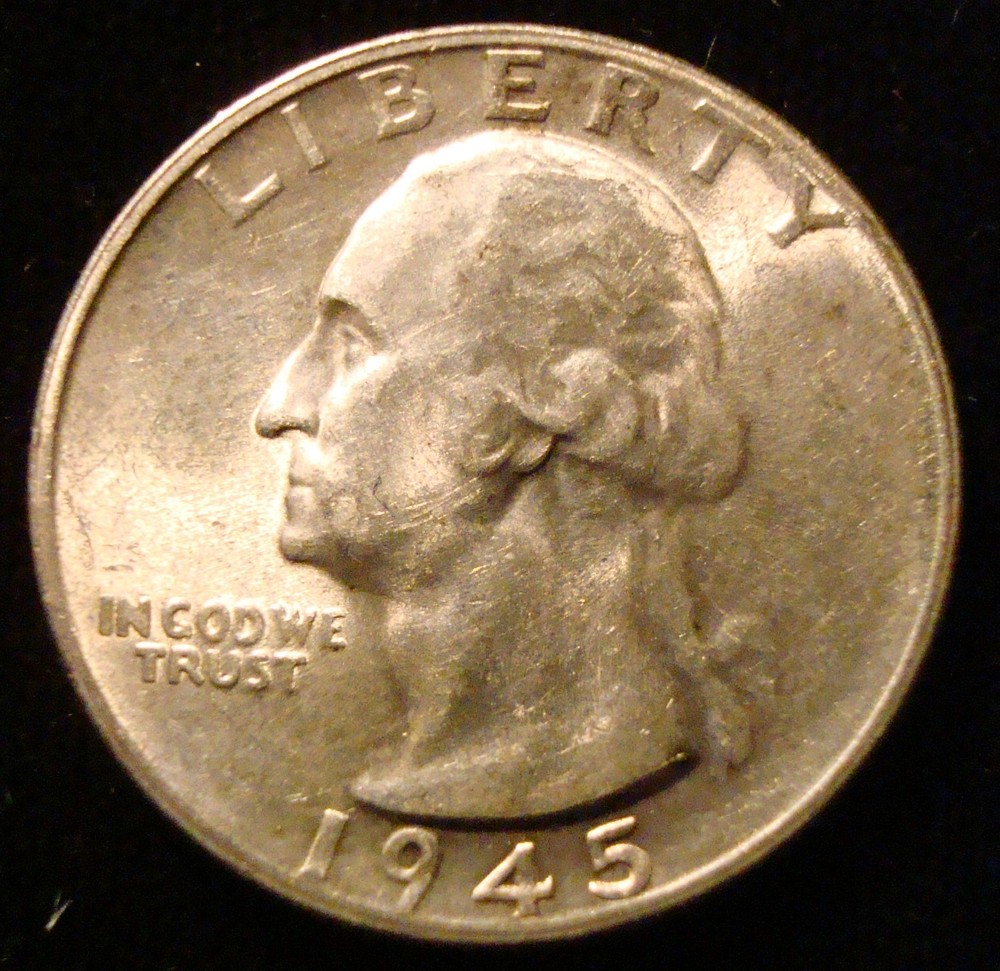 1945-S Washington quarter UNC