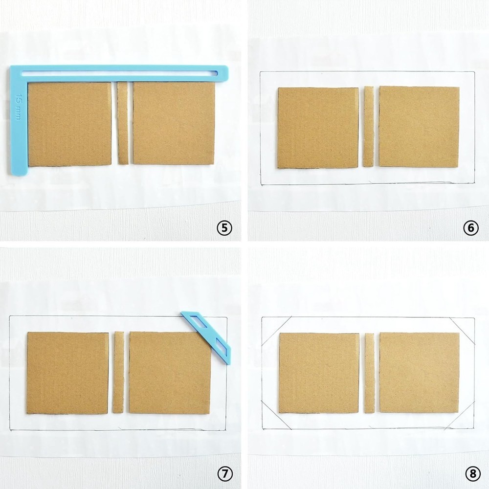 6Pcs Bookbinding Easy Scrapbooking Tool for , Great Stencils and2114