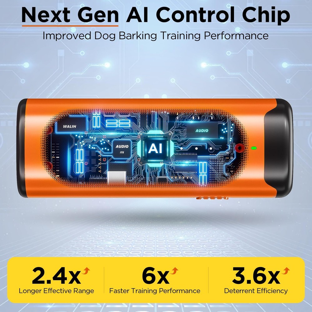 Anti-Bark Device with LED Flashlight for Training Dogs 35ft Range Bark Collar