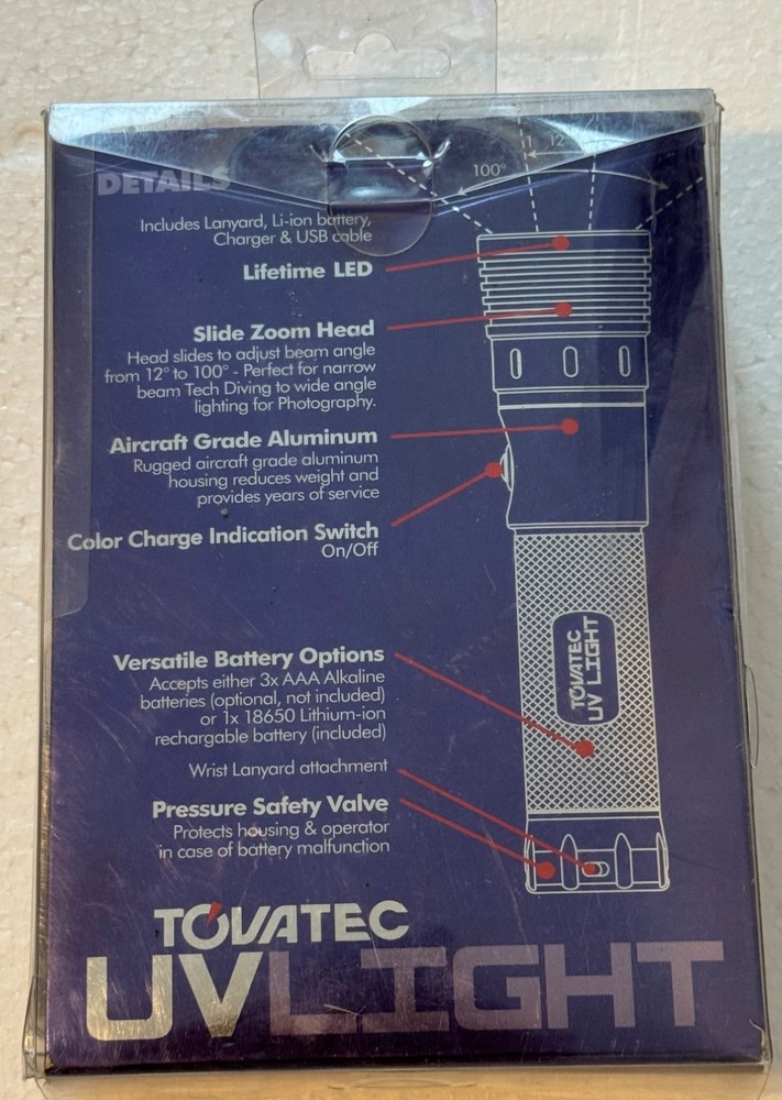 Tovatec UV LED Dive Light