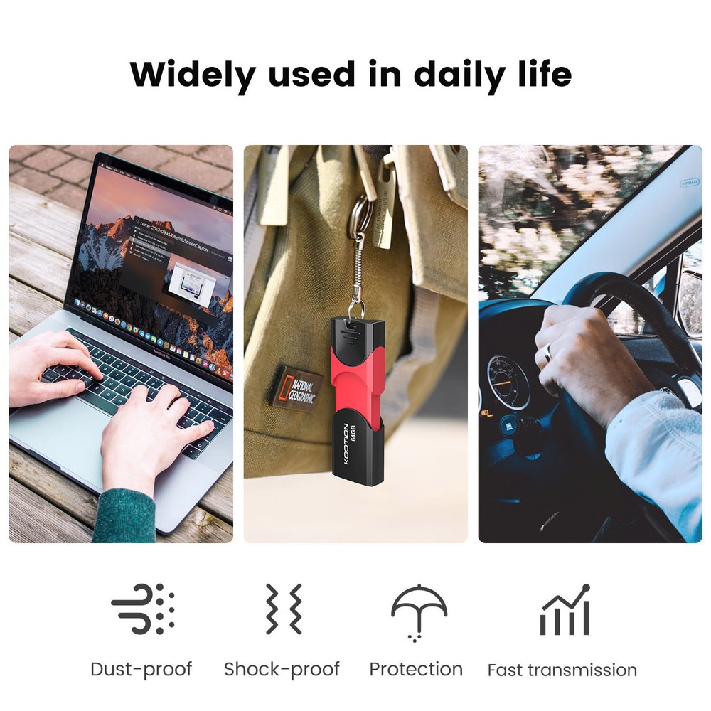 USB 3.0 Flash Drive Memory Stick High Speed Retractable Thumb Drive Data Storage