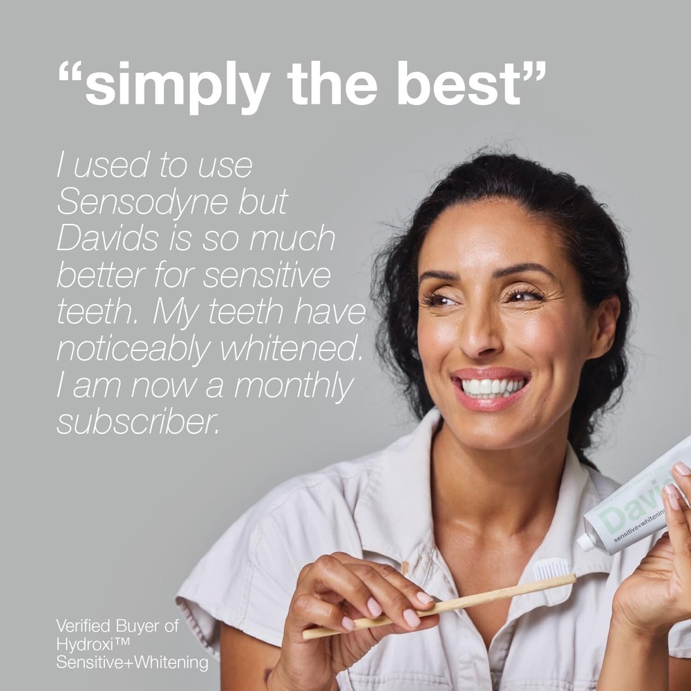 Davids Fluoride-Free Nano Hydroxyapatite Toothpaste, Enamel Remineralizing..