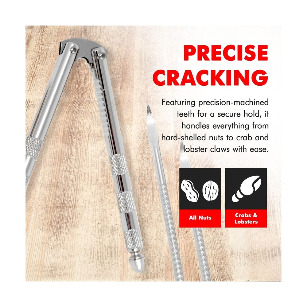 Nut Cracker with Picks 6.75 Inch Stainless Steel Shell Cracker Tool