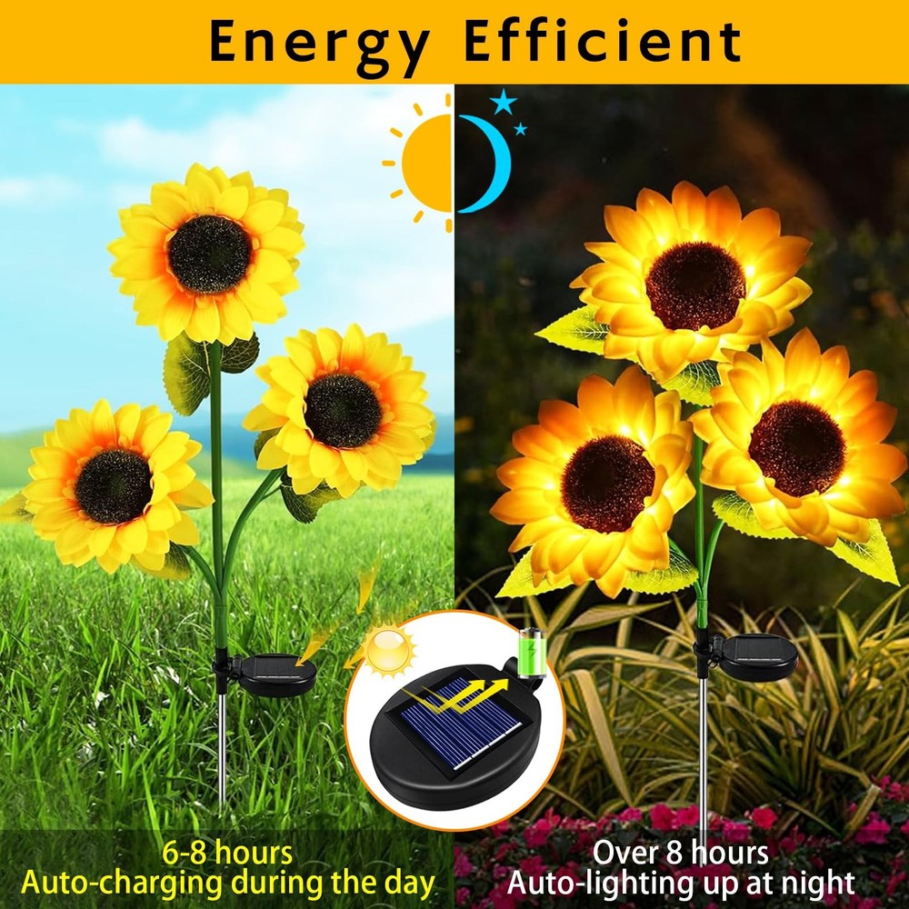 4 Pack Replacement Solar Panel for Outdoor Lights, Panel-4 Pack, Black