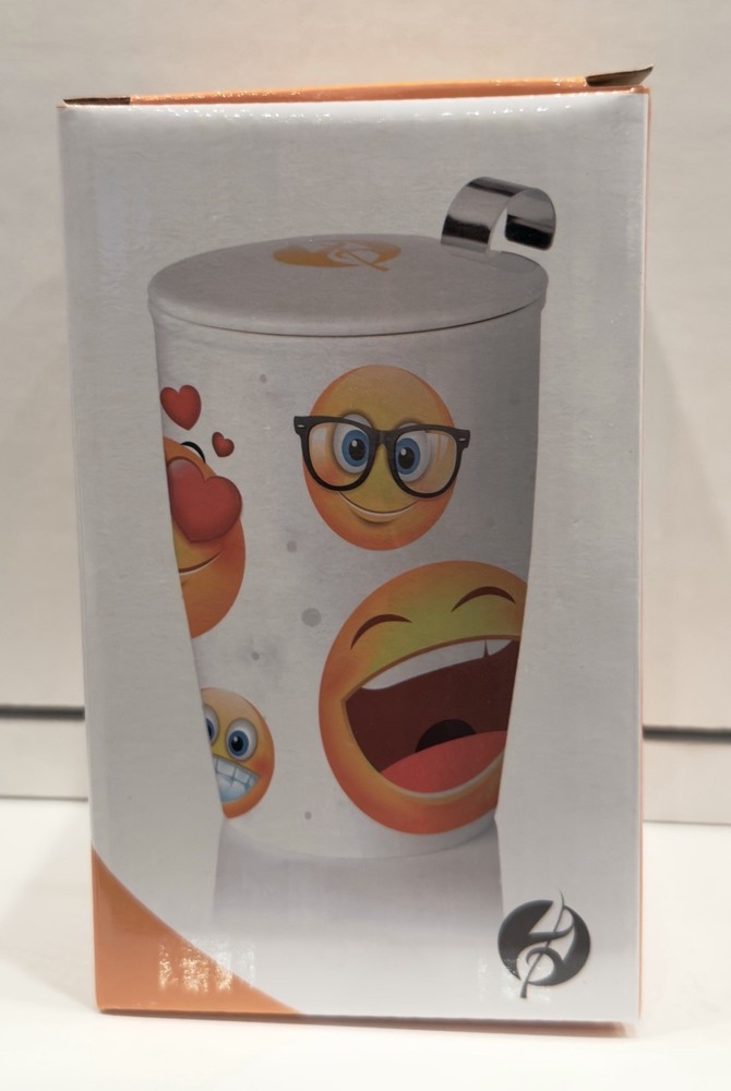 Doubled-walled Emoji Porcelain Cup & Infuser