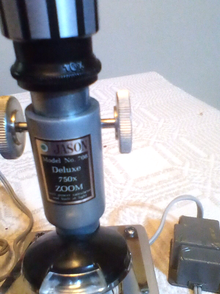1968 Jason Empire Microscope Model #708 + 12 exciting experiments in Vinyl Case