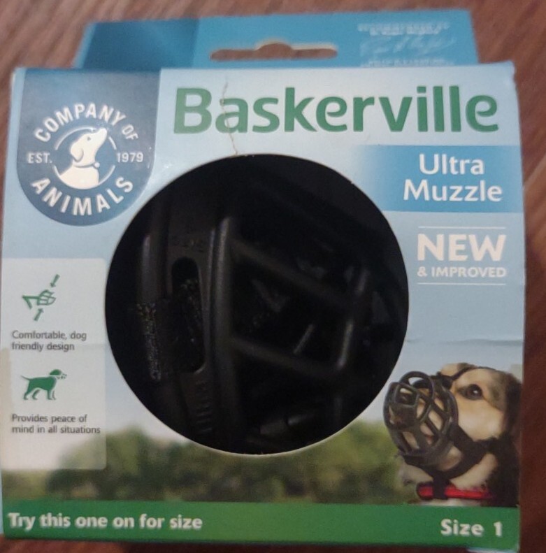 Baskerville Ultra Dog Muzzle Size 1 New & Improved - 2" Long  8.5" Wide