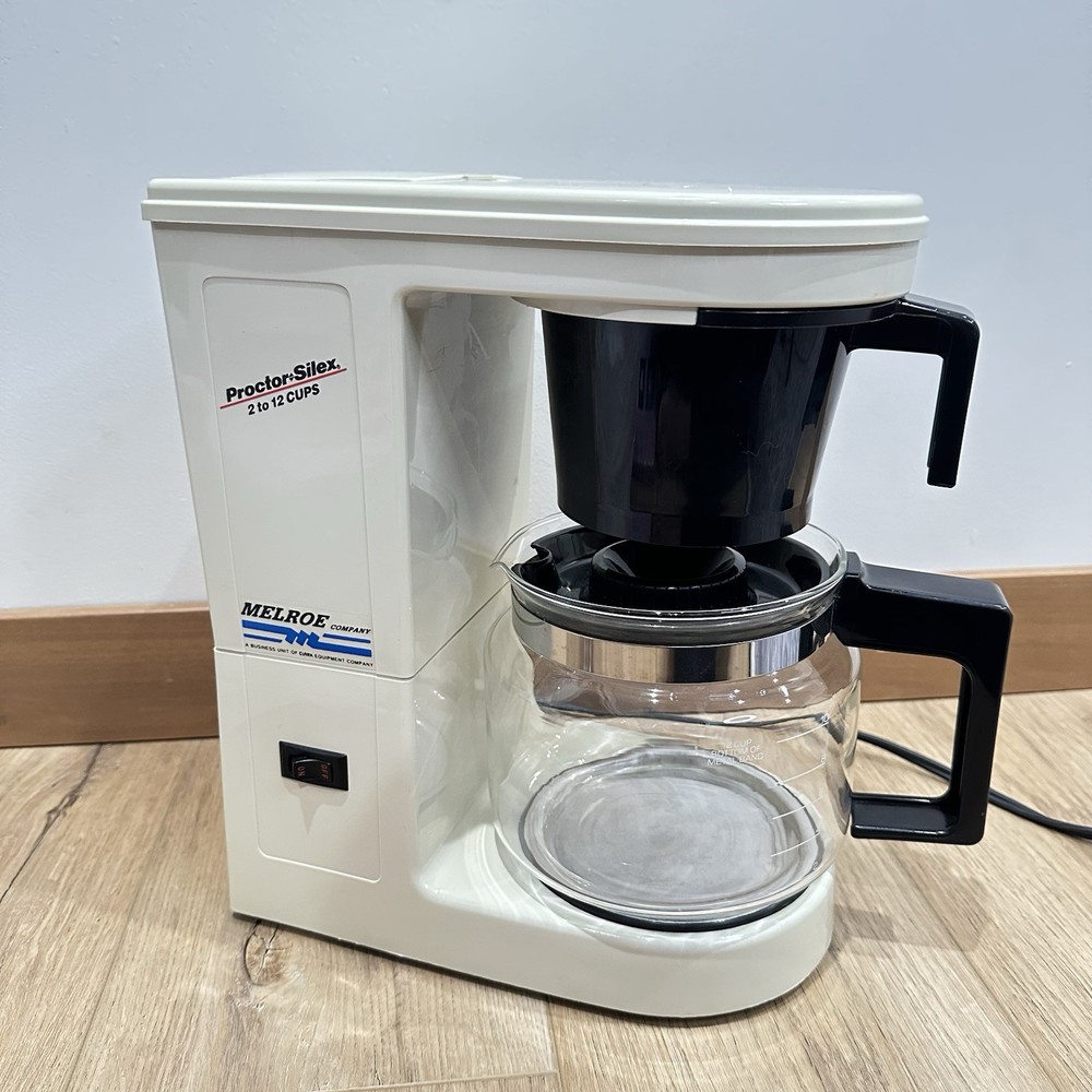 VTG Proctor Silex Melroe Coffee Maker 12 Cup Automatic Drip Beige Tested